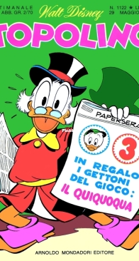 Topolino 1122 - Mondadori 1977 - Italian