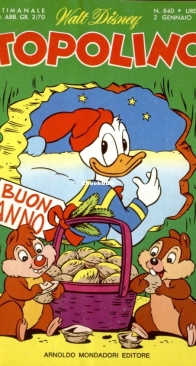 Topolino 0840 - Mondadori 1972 - Italian