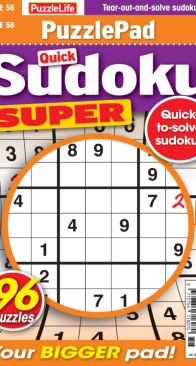 PuzzleLife PuzzlePad Quick Sudoku Super - Issue 58 - 01.2026 - English